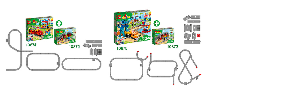 LEGO® Eisenbahnbrücke und Schienen 10872