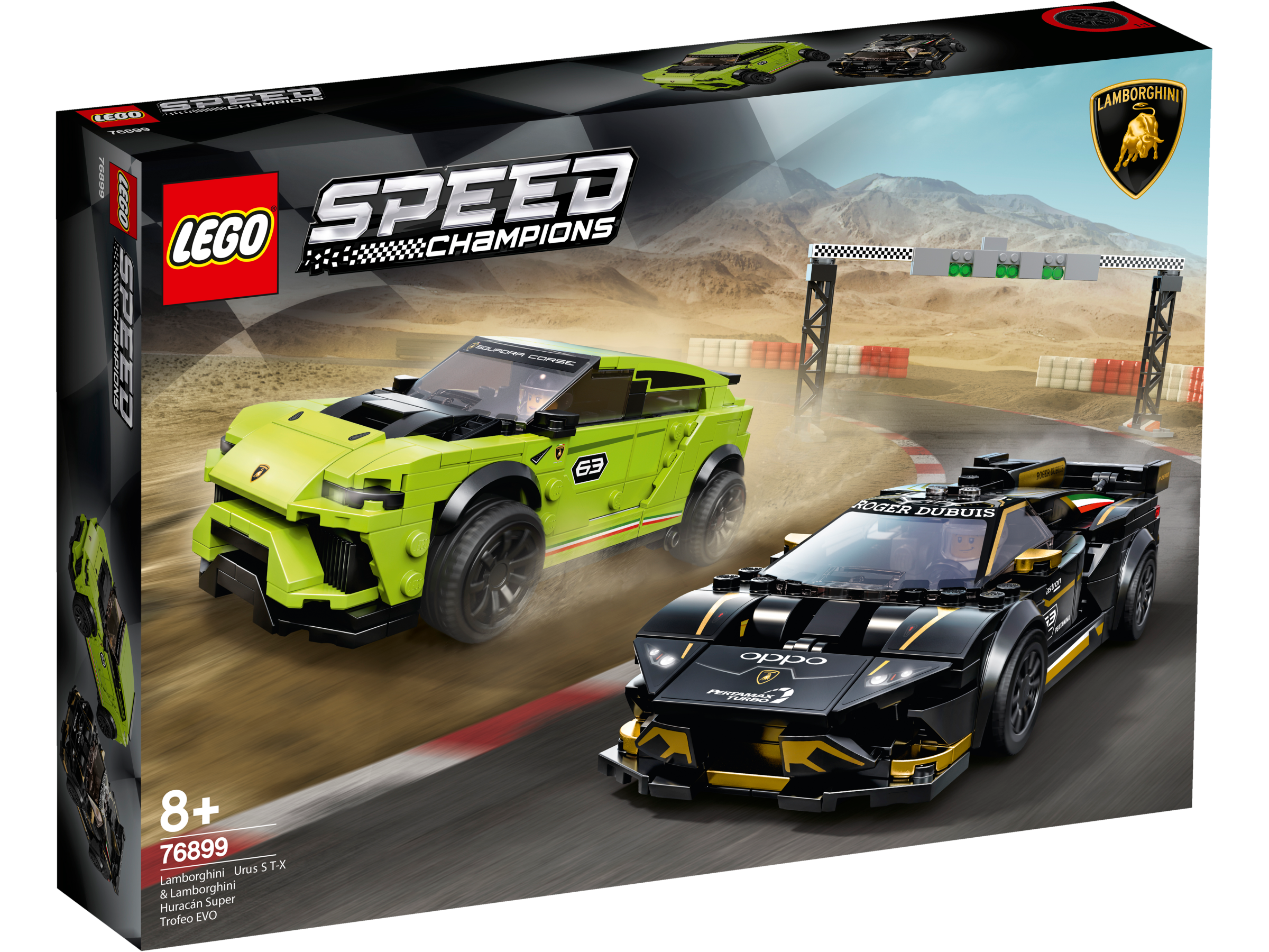 LEGO® Lamborghini Urus ST-X & Lamborghini Huracán Super Trofeo EVO 76899