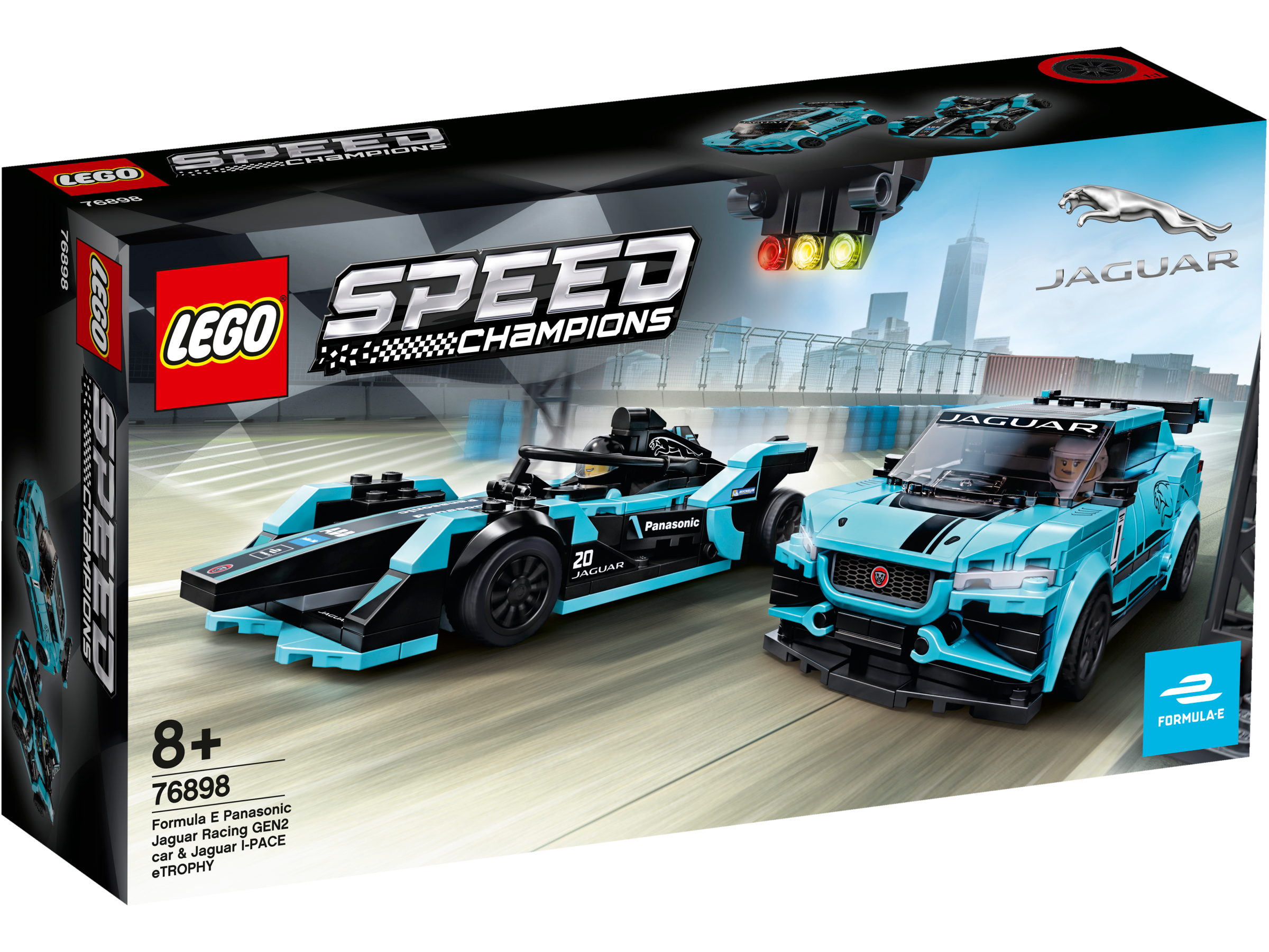 LEGO® Formula E Panasonic Jaguar Racing GEN2 car & Jaguar I-PACE eTROPHY 76898